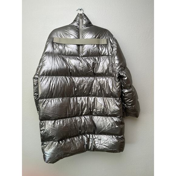 NWT Moncler x Rick Owens Cyclopic Down Puffer Jacket Silver Women Size 1 - Picture 6 of 16